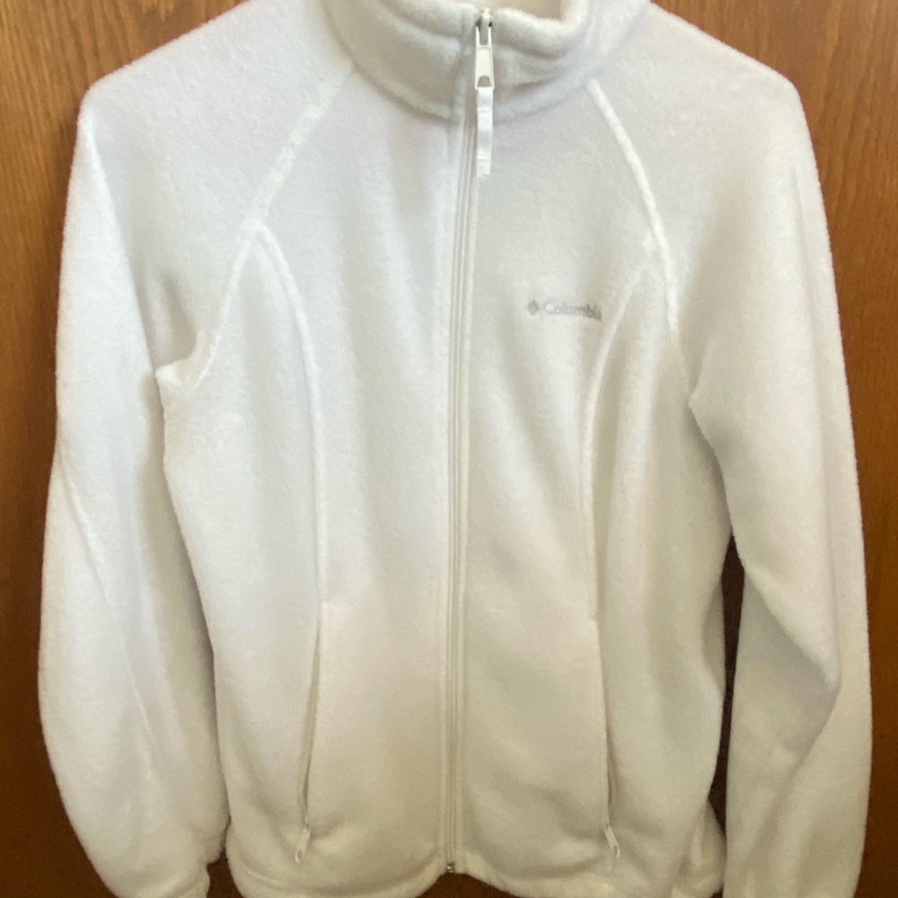 Columbia White Fleece Jacket